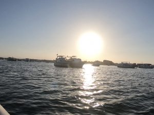 speedboot Schnorcheltour sonnenuntergand