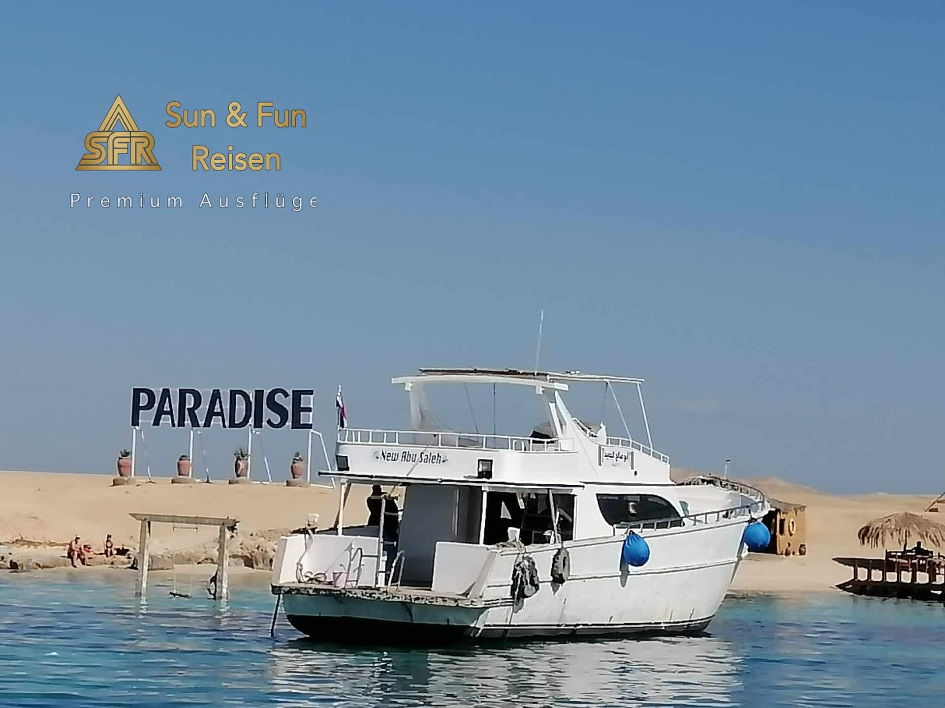 Schnorchel tour zur Paradise insel Hurghada